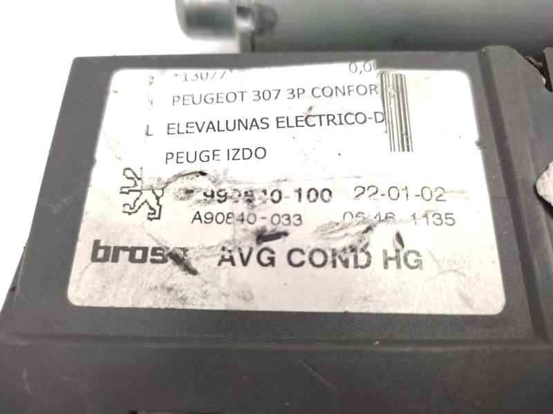 Elevalunas Delantero Izquierdo 9637131480 990840101 A90840033 0130821787  - Peugeot 307 (s1) 1.4 6