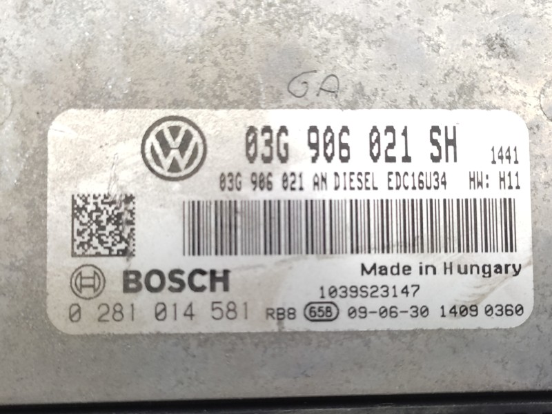 Centralita Motor Uce 03g906021sh 0281014581  - Seat Leon (1p1) Reference 4