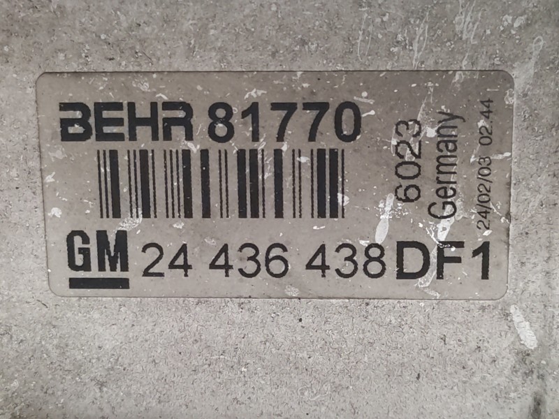 Intercooler 24436438 81770 93170666 - Opel Zafira A Elegance 3