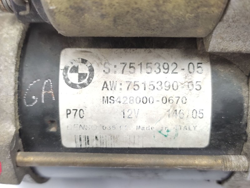 Motor Arranque 7515392 12412354693  - Bmw Serie 3 Coupe (e46) 320 Ci 5