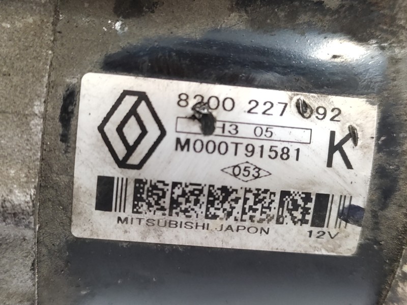 Motor Arranque 8200227092 M000t91581  - Renault Scenic Ii 1.5 Dci Diesel 6
