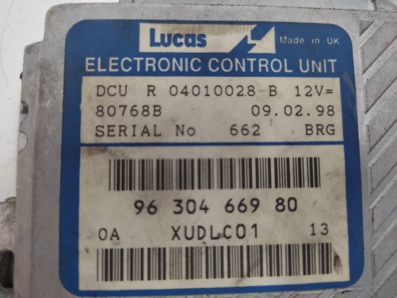 Centralita Motor Uce 9630466980 R04010028 - Peugeot 406 Berlina (s1/s2) Stdt 3