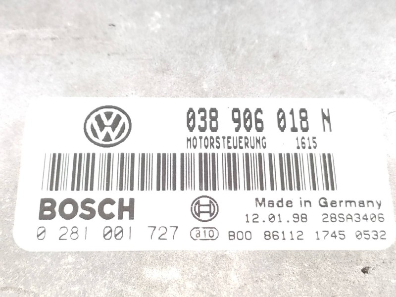 Centralita Motor Uce 038906018n 0281001727  - Volkswagen Passat Berlina (3b2) Berlina 7