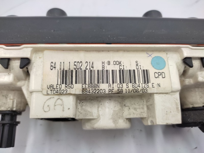 Mando Calefaccion / Aire Acondicionado 64111502214 64111502212  - Mini Mini (r50, R53) One D 6