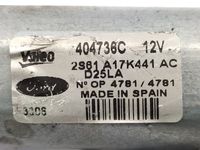 Motor Limpia Trasero 2s61a17k441ac 404736c  - Ford Fiesta (cbk) Trend 3