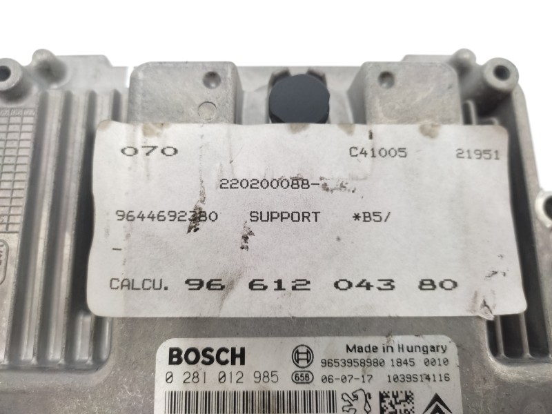 Centralita Motor Uce 9661204380 0281012985  - Citroën C4 Berlina 1.6 16v Hdi Fap 4