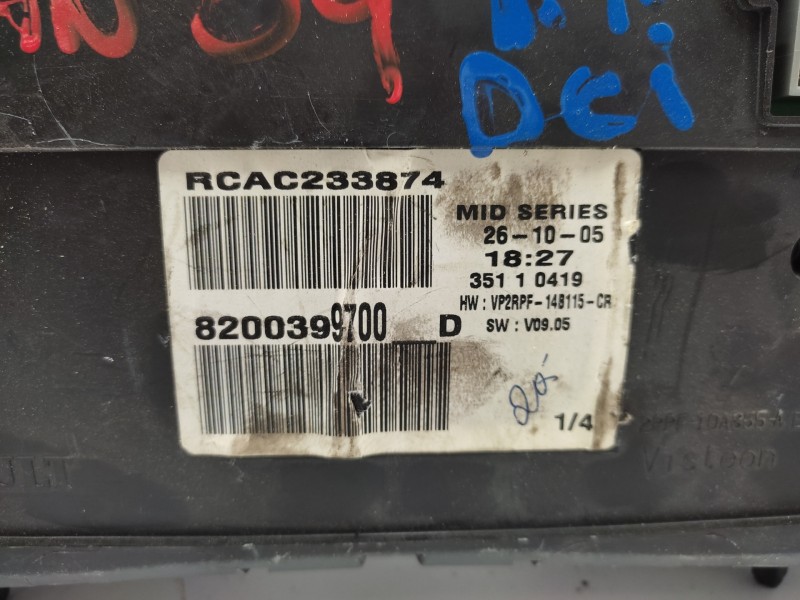 Cuadro Instrumentos 8200399700  - Renault Megane Ii Berlina 5p 1.5 Dci Diesel 4